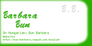 barbara bun business card
